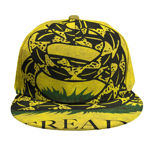 Grunge Gadsden Flag Print Snapback Cap