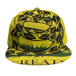 Grunge Gadsden Flag Print Snapback Cap