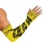 Grunge Gadsden Flag Print Sun Protection Arm Sleeves