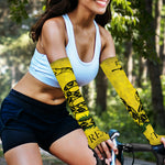 Grunge Gadsden Flag Print Sun Protection Arm Sleeves
