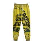Grunge Gadsden Flag Print Sweatpants