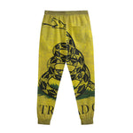 Grunge Gadsden Flag Print Sweatpants