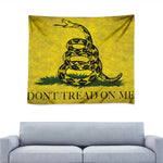 Grunge Gadsden Flag Print Tapestry