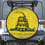 Grunge Gadsden Flag Print Tire Cover