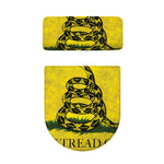 Grunge Gadsden Flag Print Toilet Lid And Tank Cover Set
