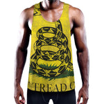 Grunge Gadsden Flag Print Training Tank Top