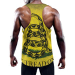 Grunge Gadsden Flag Print Training Tank Top