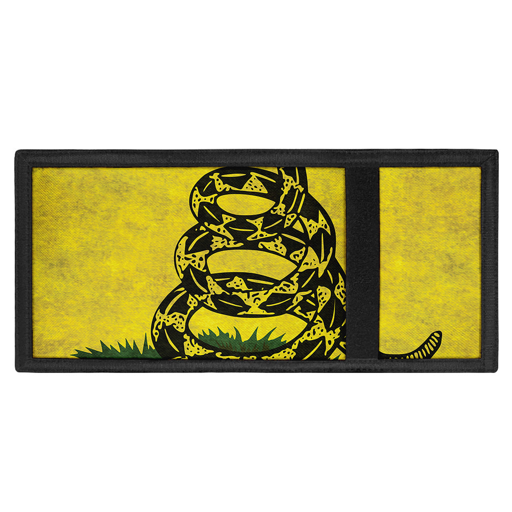 Grunge Gadsden Flag Print Trifold Wallet