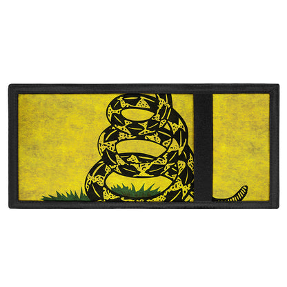 Grunge Gadsden Flag Print Trifold Wallet
