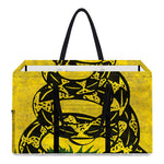 Grunge Gadsden Flag Print Utility Tote Bag