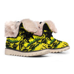 Grunge Gadsden Flag Print Winter Boots