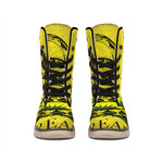Grunge Gadsden Flag Print Winter Boots