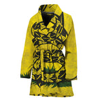 Grunge Gadsden Flag Print Women's Bathrobe