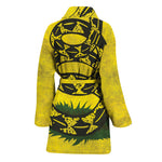 Grunge Gadsden Flag Print Women's Bathrobe