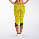 Grunge Gadsden Flag Print Women's Capri Leggings