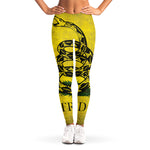 Grunge Gadsden Flag Print Women's Leggings