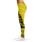 Grunge Gadsden Flag Print Women's Leggings