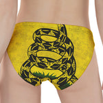 Grunge Gadsden Flag Print Women's Panties