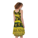Grunge Gadsden Flag Print Women's Sleeveless Dress