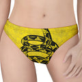 Grunge Gadsden Flag Print Women's Thong