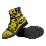 Grunge Gadsden Flag Print Work Boots