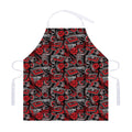Grunge Graffiti Pattern Print Adjustable Apron