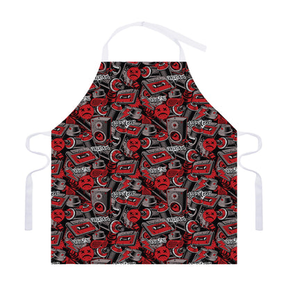 Grunge Graffiti Pattern Print Adjustable Apron