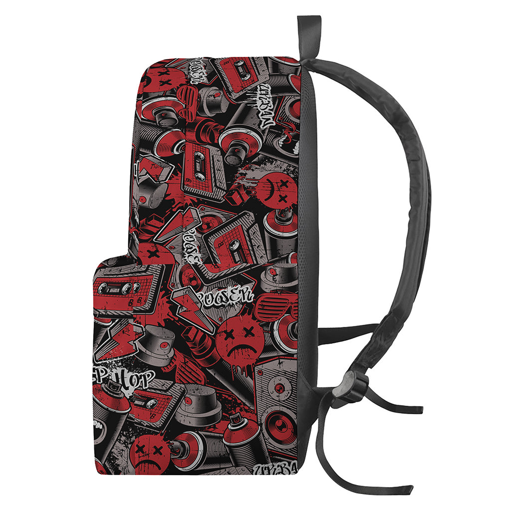 Grunge Graffiti Pattern Print Backpack