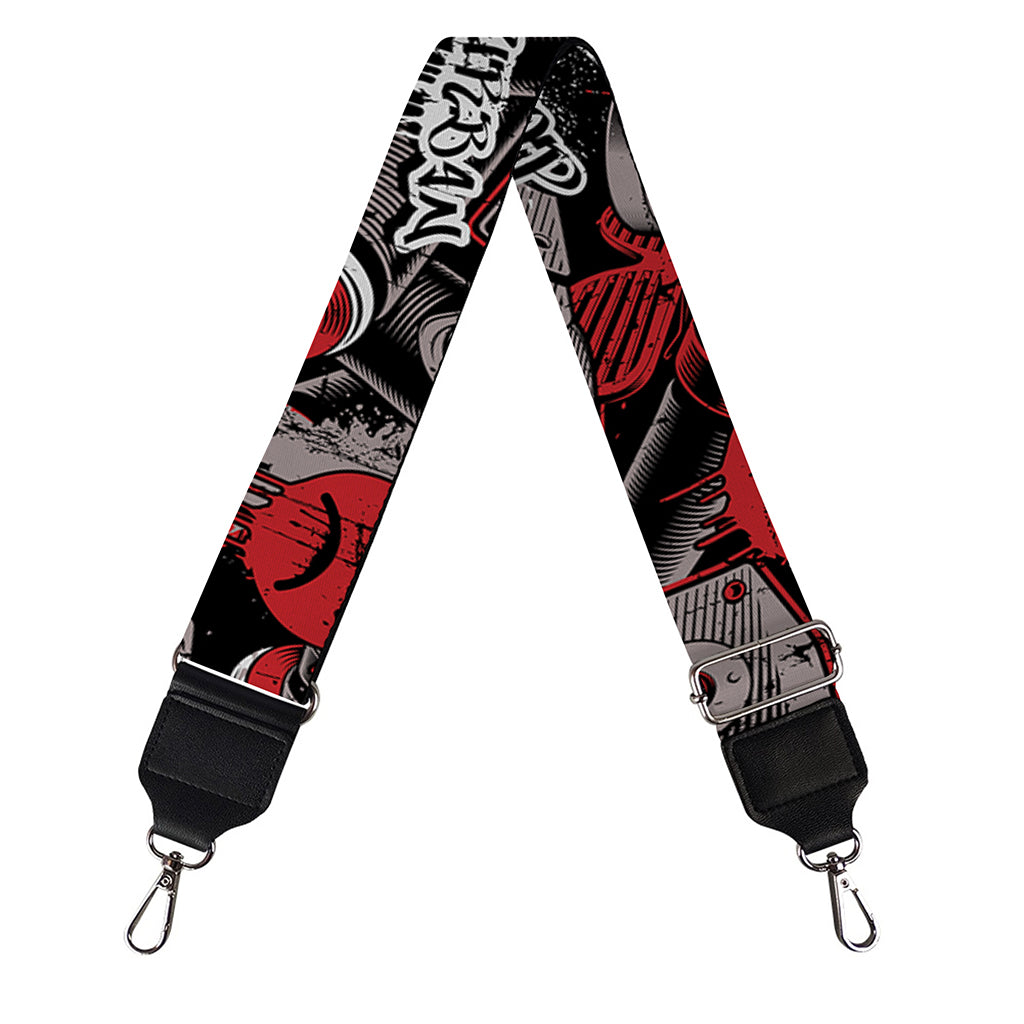 Grunge Graffiti Pattern Print Bag Strap