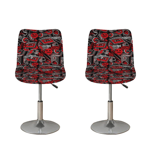 Grunge Graffiti Pattern Print Bar Stool Covers