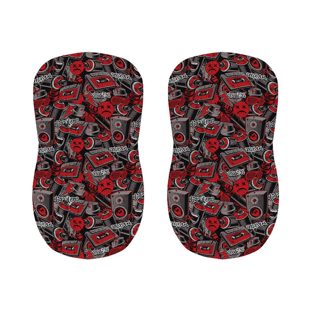 Grunge Graffiti Pattern Print Bar Stool Covers