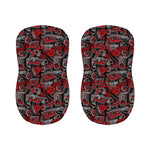 Grunge Graffiti Pattern Print Bar Stool Covers