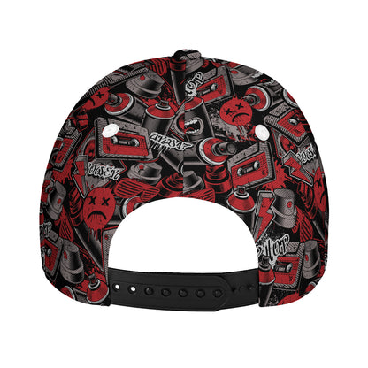 Grunge Graffiti Pattern Print Baseball Cap