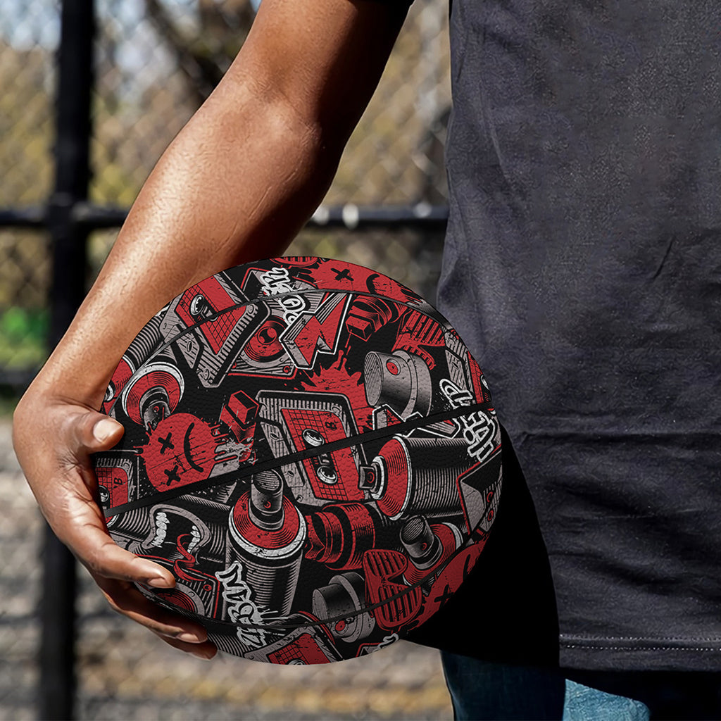 Grunge Graffiti Pattern Print Basketball