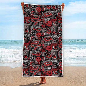 Grunge Graffiti Pattern Print Beach Towel