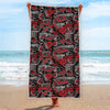 Grunge Graffiti Pattern Print Beach Towel