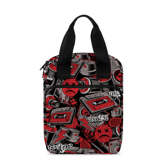Grunge Graffiti Pattern Print Bible Tote Bag