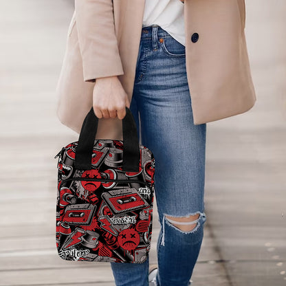 Grunge Graffiti Pattern Print Bible Tote Bag