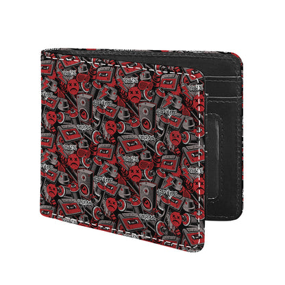 Grunge Graffiti Pattern Print Bifold Wallet