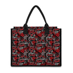 Grunge Graffiti Pattern Print Canvas Tote Bag