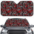 Grunge Graffiti Pattern Print Car Windshield Sun Shade