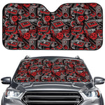 Grunge Graffiti Pattern Print Car Windshield Sun Shade
