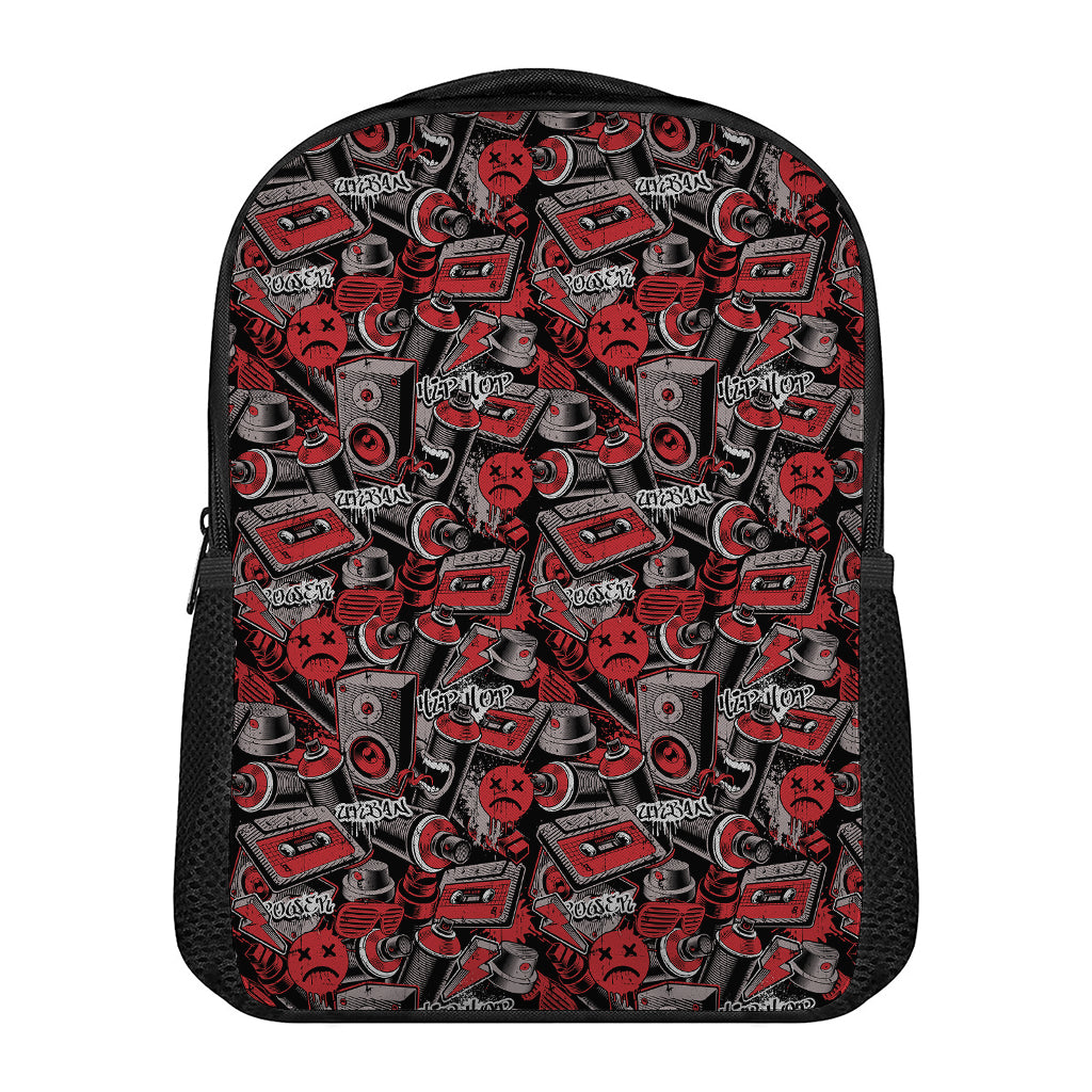 Grunge Graffiti Pattern Print Casual Backpack
