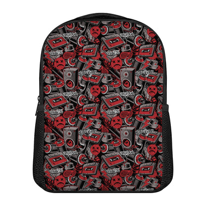 Grunge Graffiti Pattern Print Casual Backpack