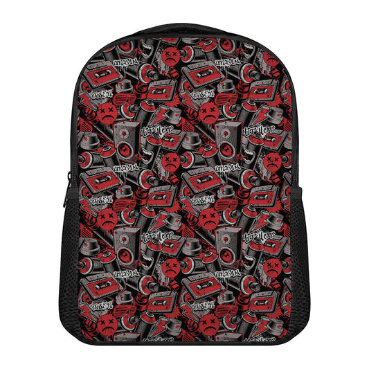 Grunge Graffiti Pattern Print Casual Backpack