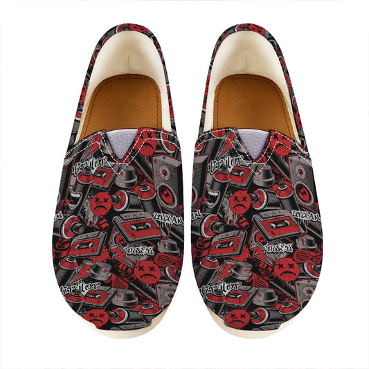 Grunge Graffiti Pattern Print Casual Shoes