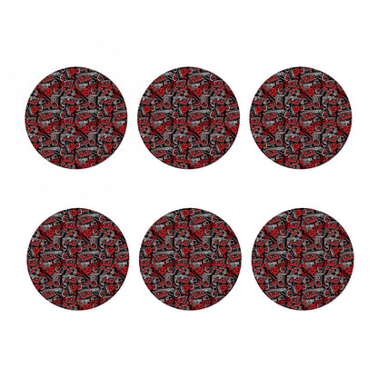Grunge Graffiti Pattern Print Coaster Set