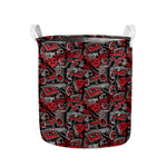 Grunge Graffiti Pattern Print Collapsible Laundry Basket