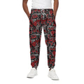 Grunge Graffiti Pattern Print Cotton Sweatpants