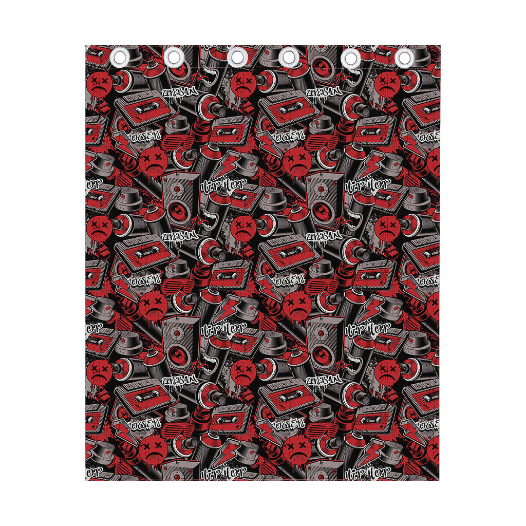 Grunge Graffiti Pattern Print Curtain